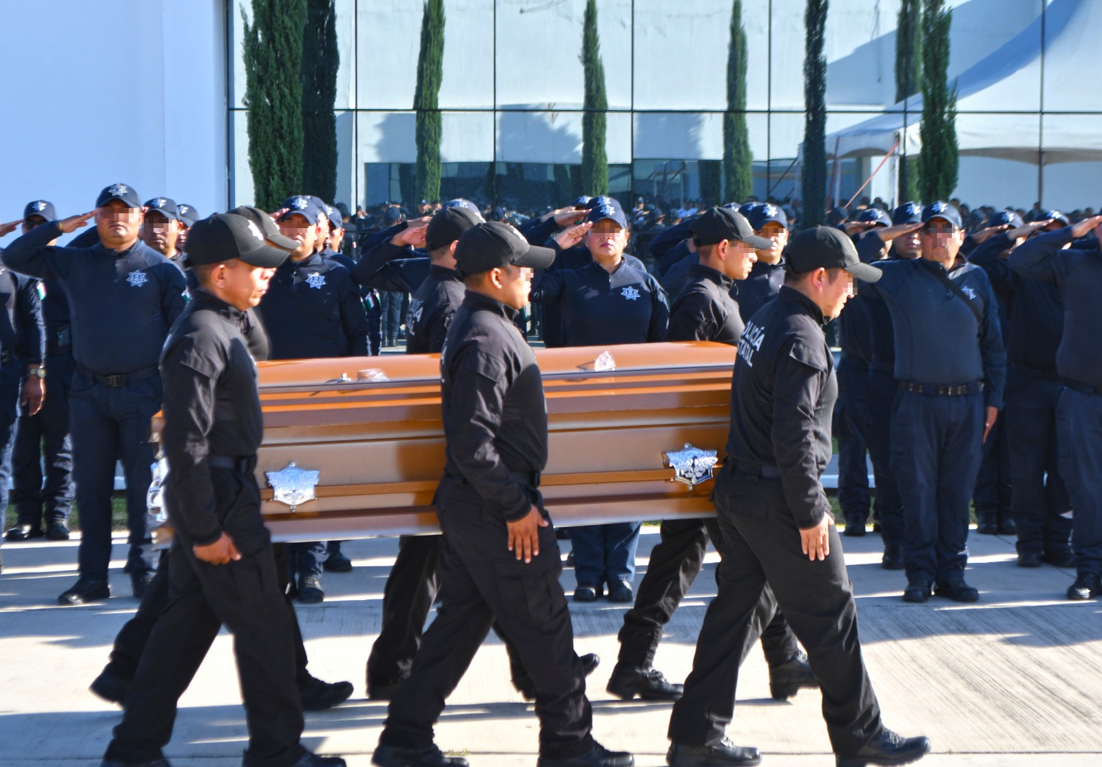 Despiden con honores fúnebres a policía fallecido en Reynosa