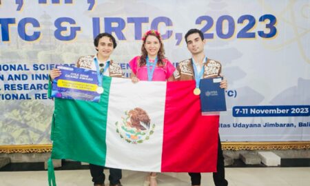 ¡Orgullo Tamaulipeco! Héctor Ozuna y Eduardo Tobías logran medalla de oro en la Feria Internacional de Ciencia e Innovación 2023, en Balí, Indonesia.